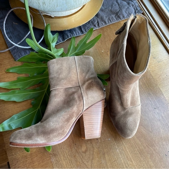 Rag & Bone Suede Heeled Newbury Ankle Boots - Picture 1 of 11